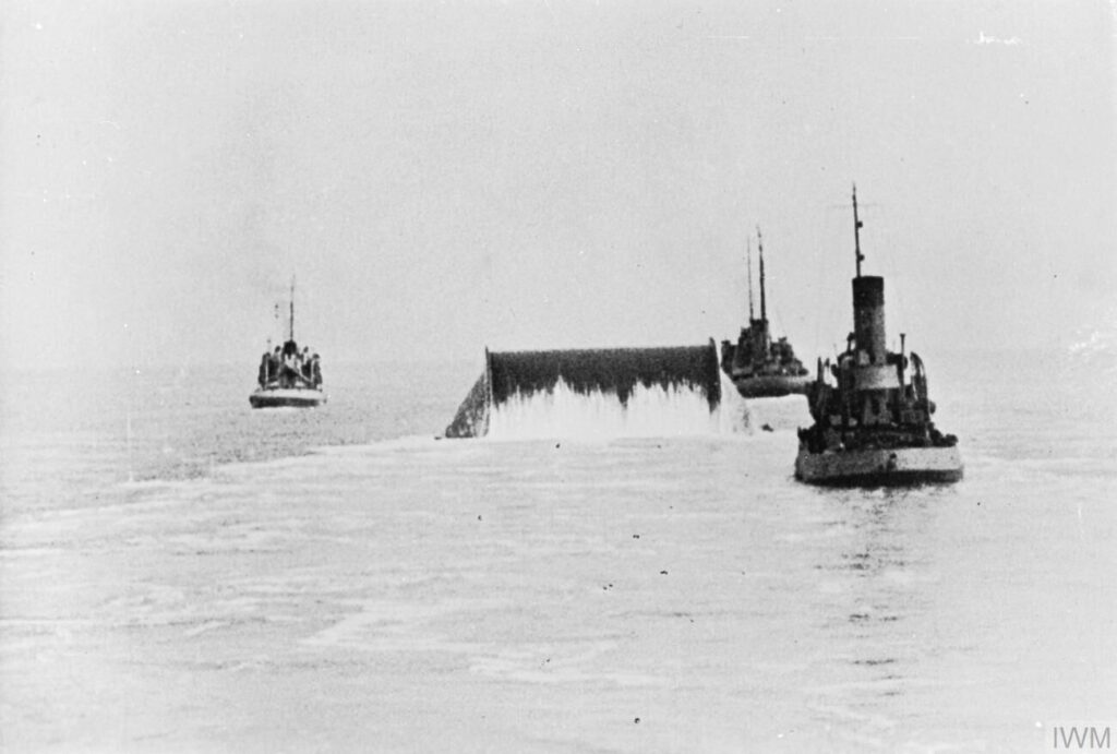 A Conundrum, the floating drum used to lay HAMEL pipe across the Channel.